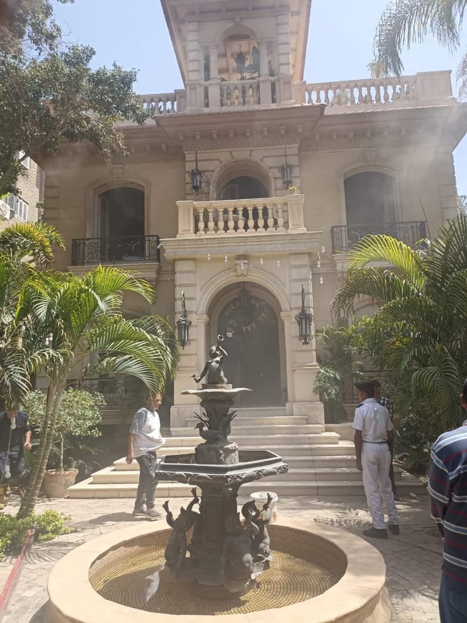 حريق فيلا مصر الجديدة