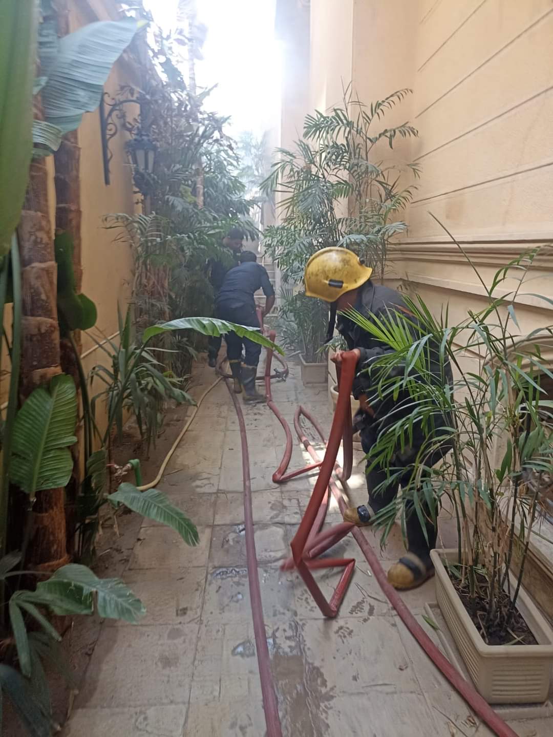 حريق فيلا مصر الجديدة