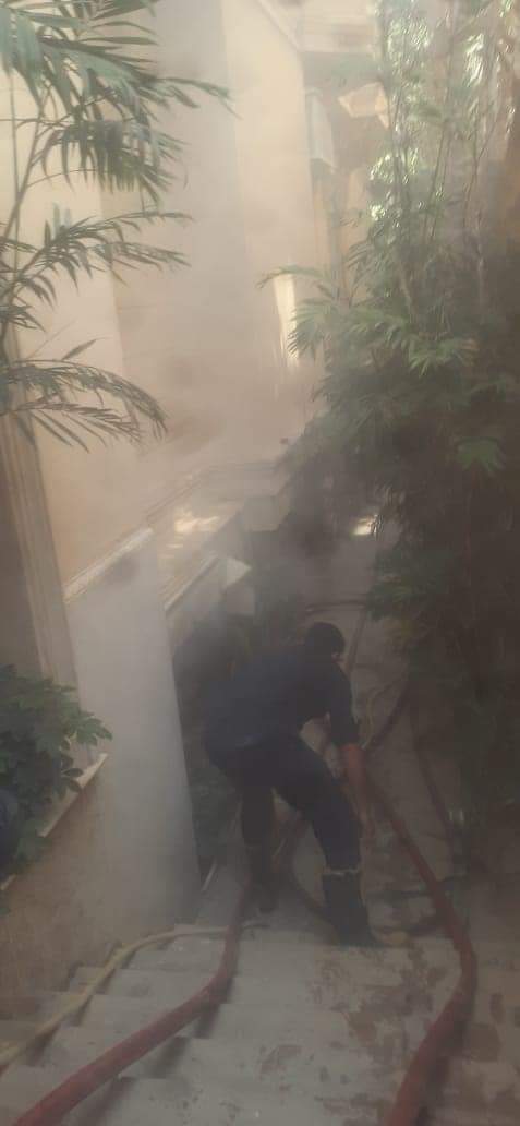 حريق فيلا مصر الجديدة