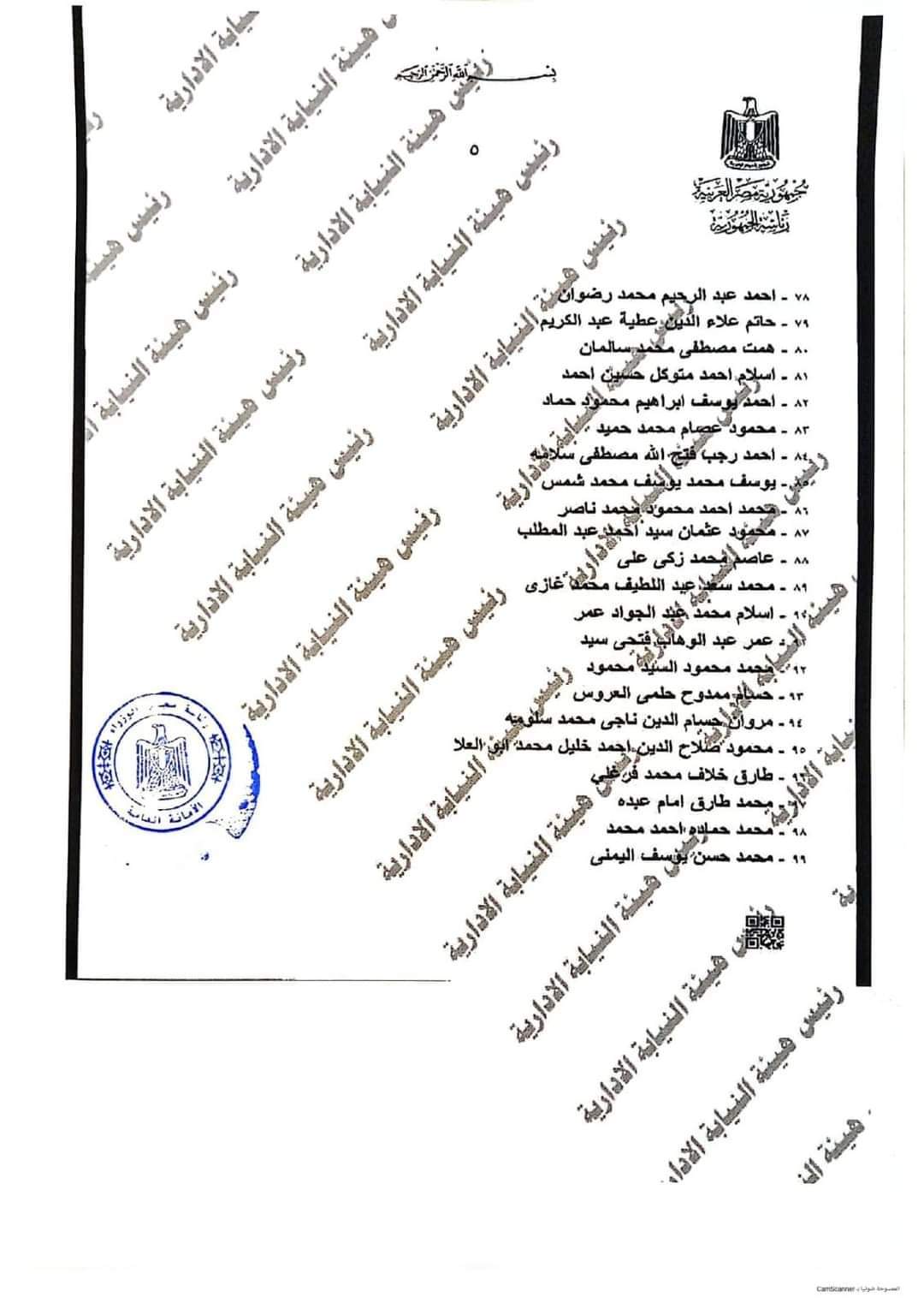 أسماء المقبولين في تعيينات النيابة الإدارية دفعة 2017