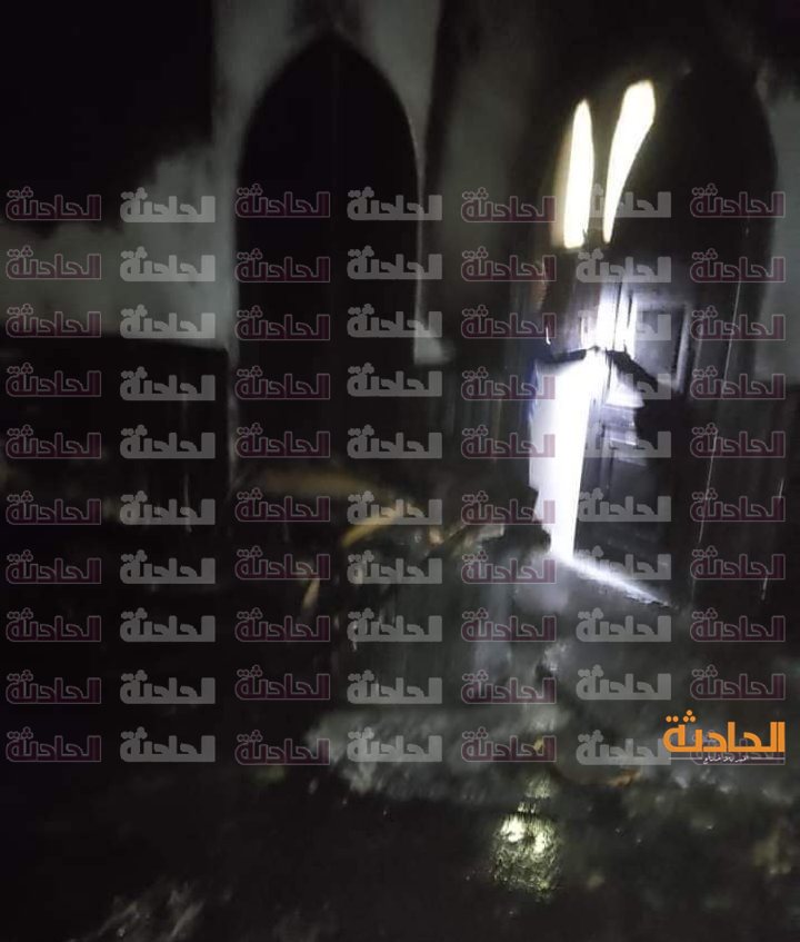 حريق يلتهم مسجد المروة بكل محتوياته في دمياط