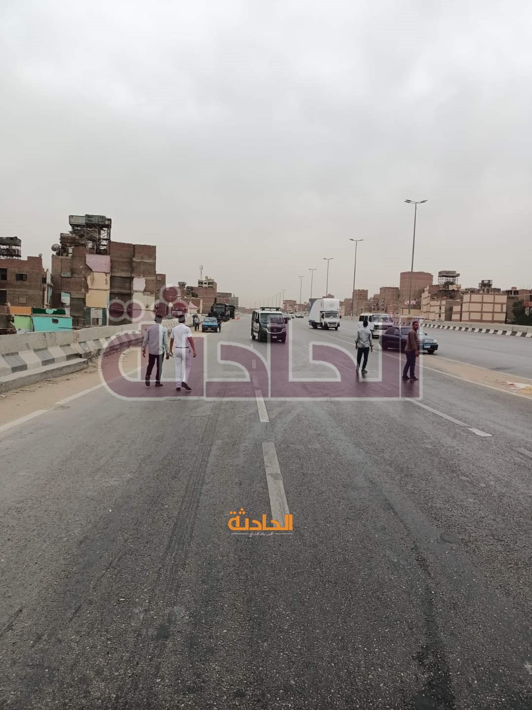 إغلاق جزئي بالطريق الدائري بالبساتين