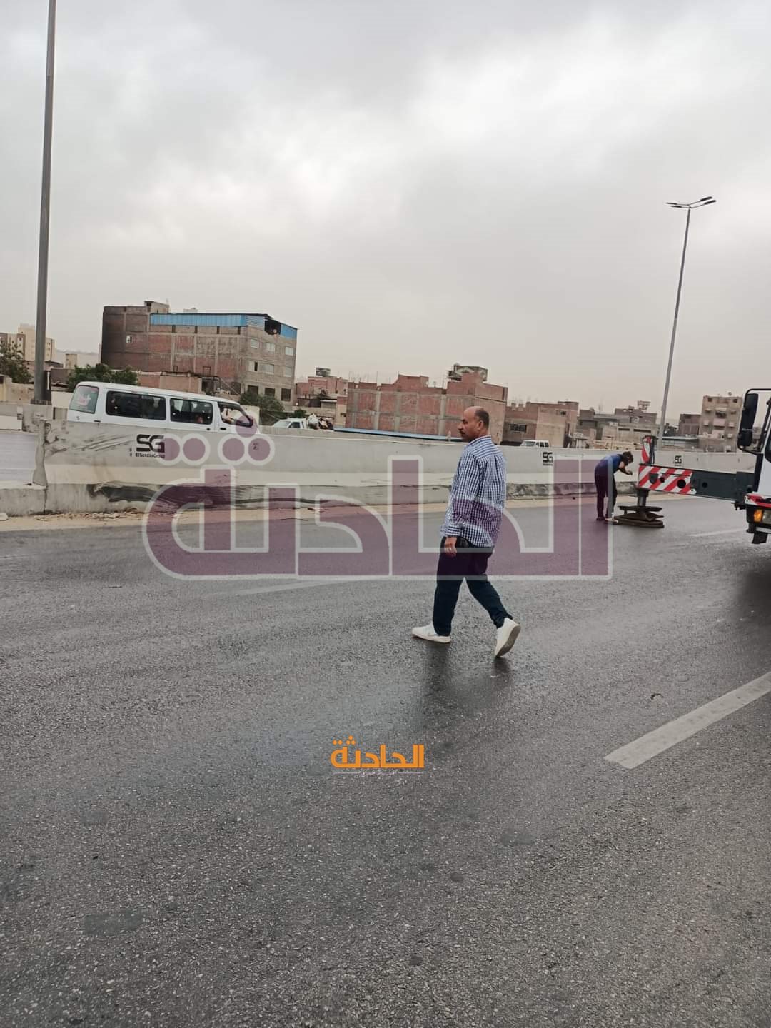 إغلاق جزئي بالطريق الدائري بالبساتين