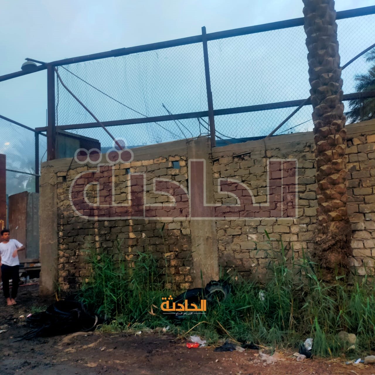 حريق يلتهم مفرمة كاوتش بجوار نقطة شرطة القلج