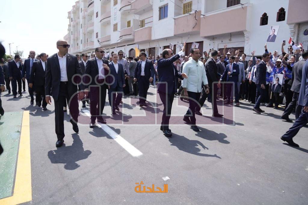 زيارة الرئيس السيسي لقرية الأبعادية