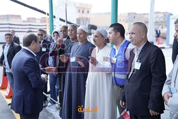لقاء الرئيس السيسي بأهالي قرية الأبعادية