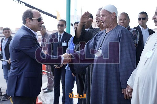 لقاء الرئيس السيسي بأهالي قرية الأبعادية