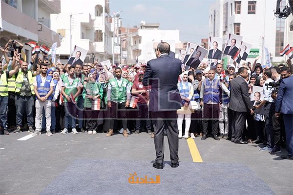 لقاء الرئيس السيسي بأهالي قرية الأبعادية