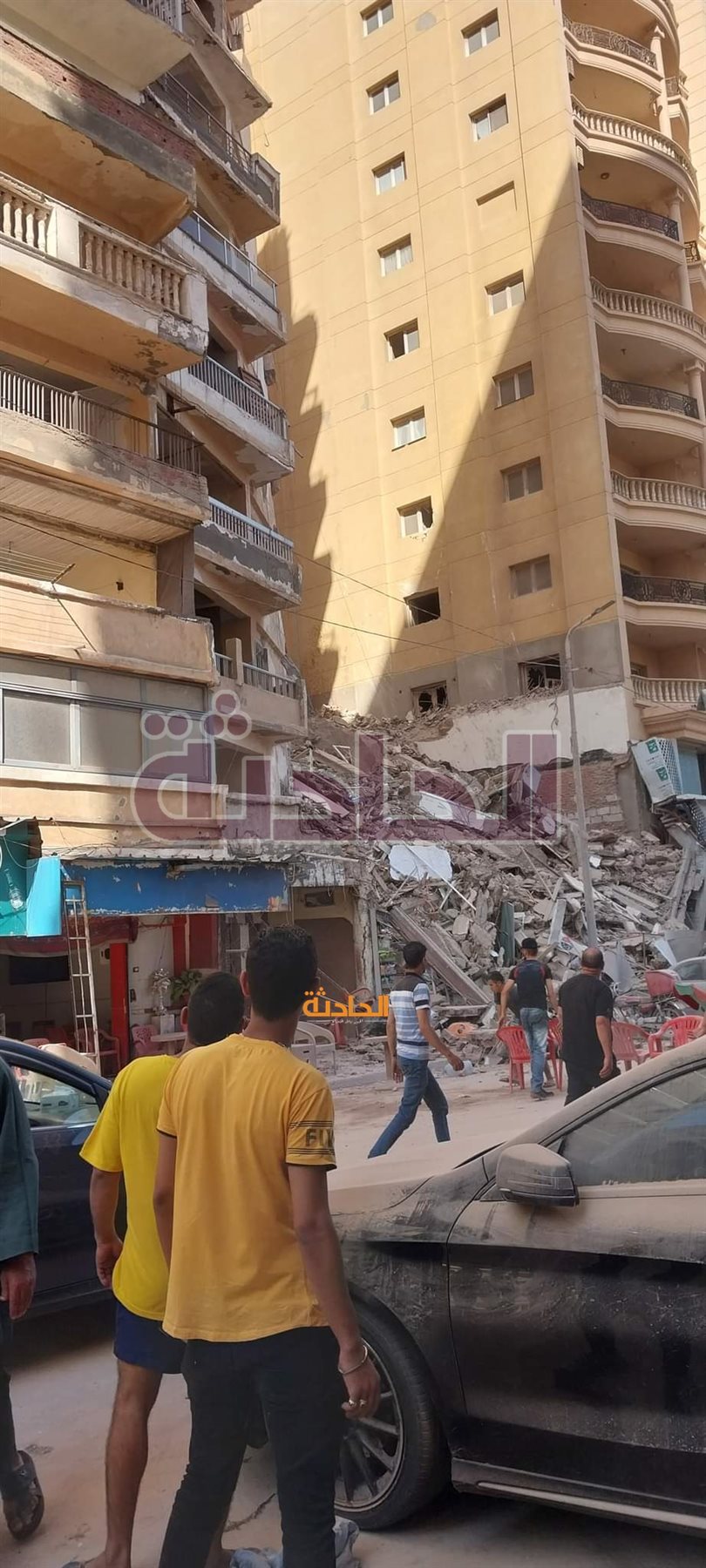 انهيار عقار الاسكندرية