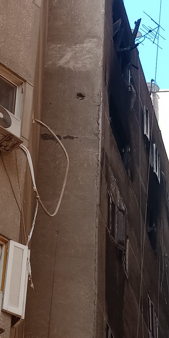 حريق بعقار في المعادي