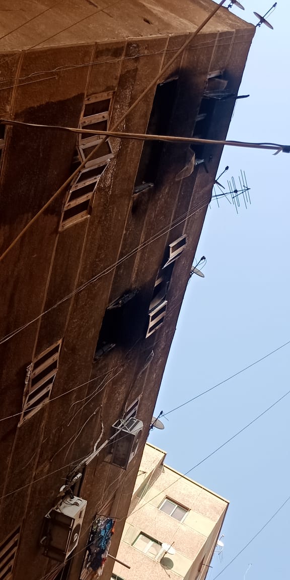 حريق بعقار في المعادي