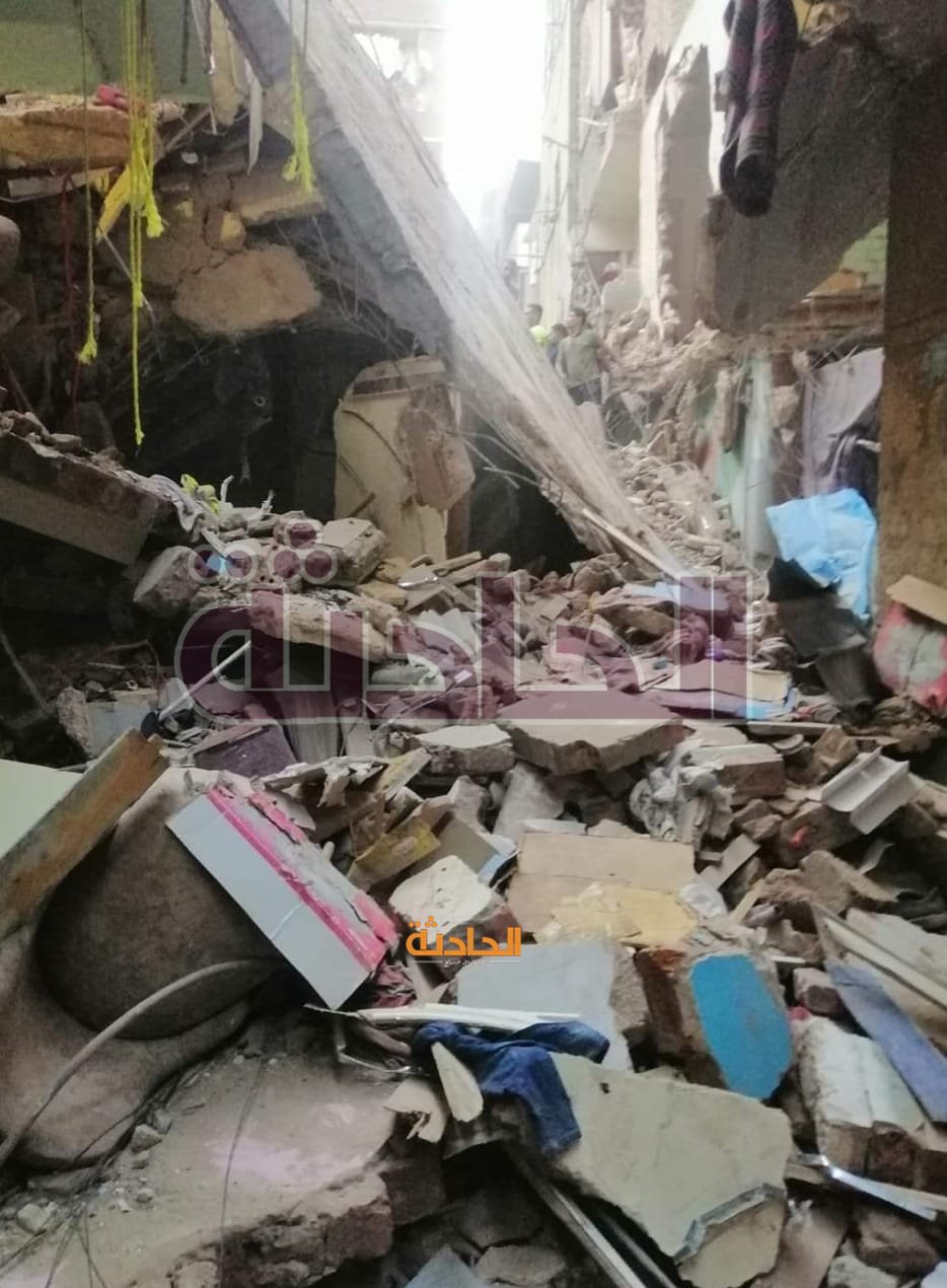 14 جثة و4 مصابين حصيلة انهيار عقار بحدائق القبة