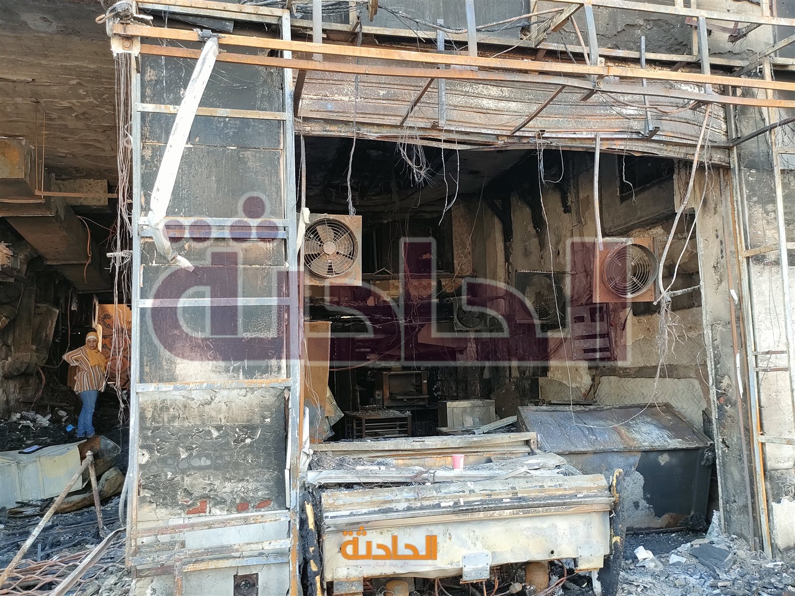 تفاصيل حريق محطة الرمل بالإسكندرية