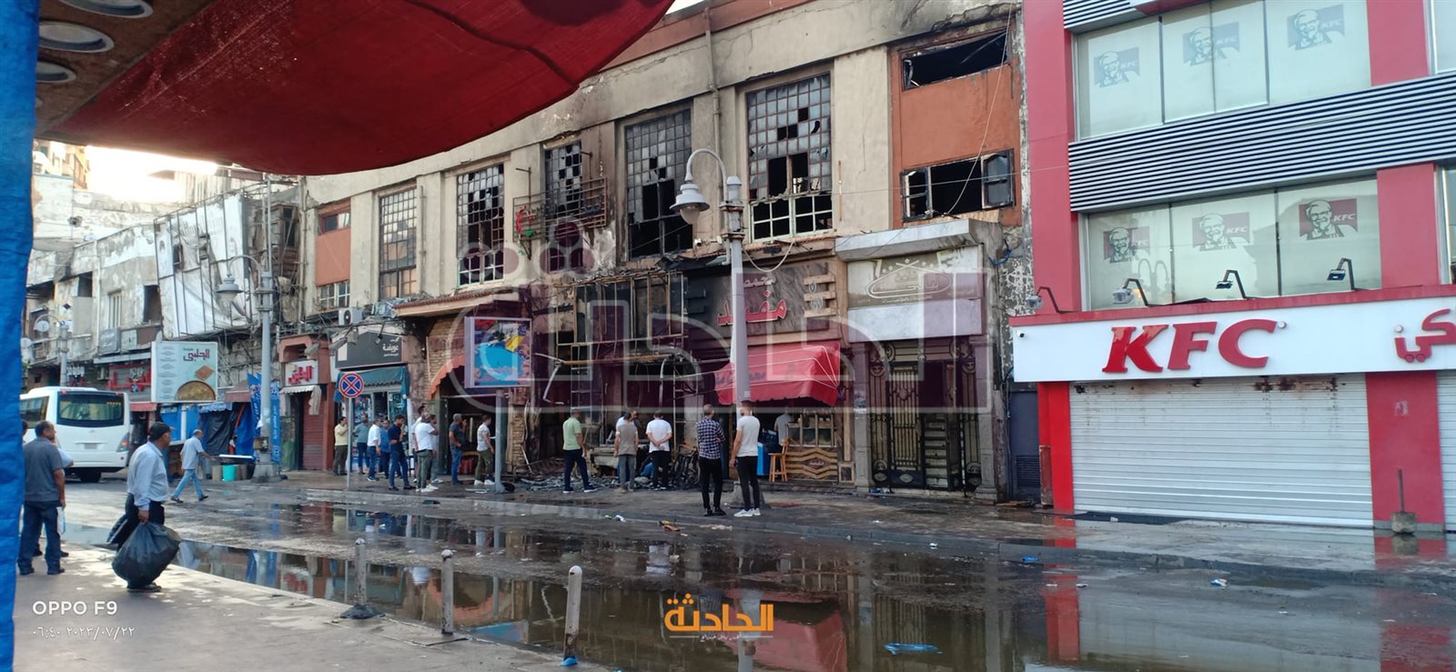 تفاصيل حريق محطة الرمل بالإسكندرية