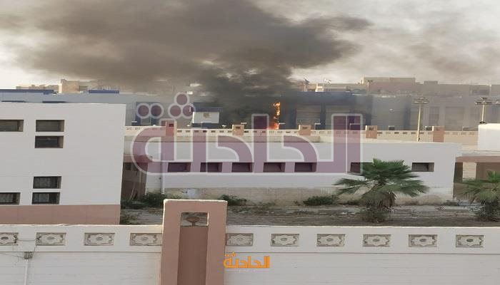 حريق قسم شرطة الشيخ زايد