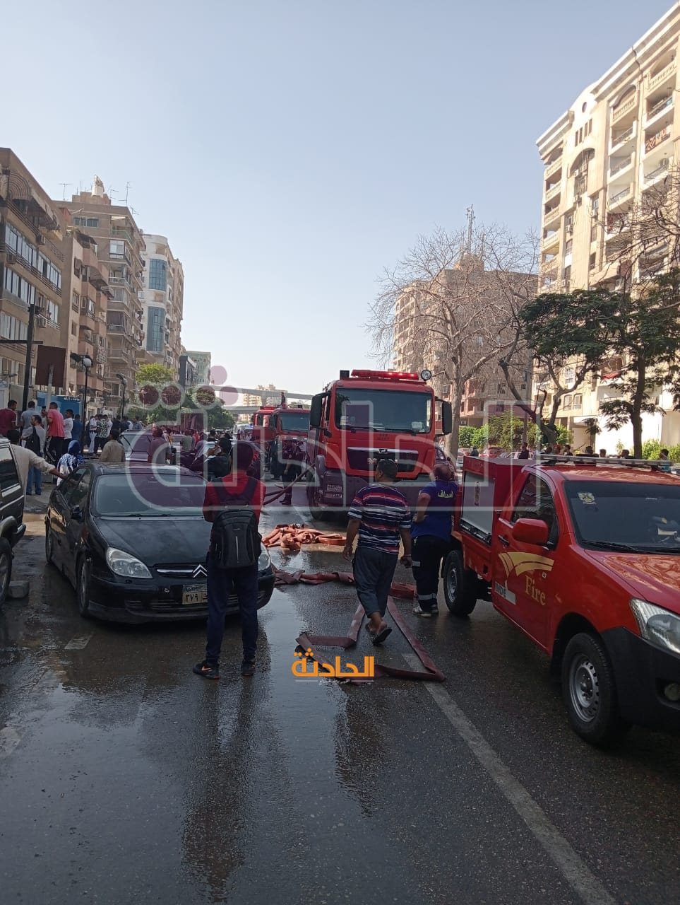 إصابة شخصين إثر حريق التهم طابقين في عقار بمدينة نصر