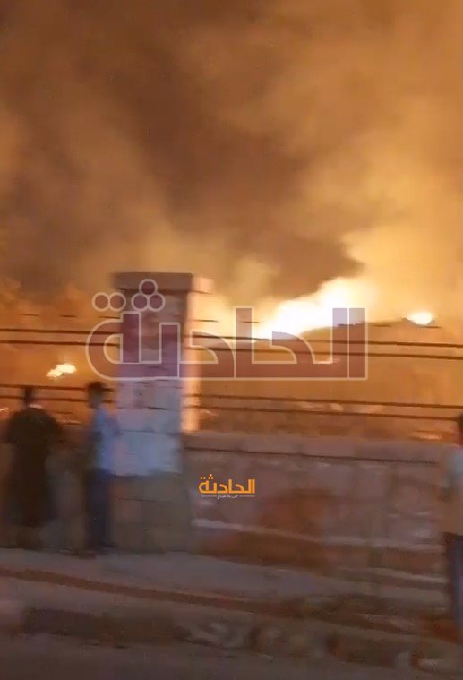 حريق معبد الكرنك في الأقصر