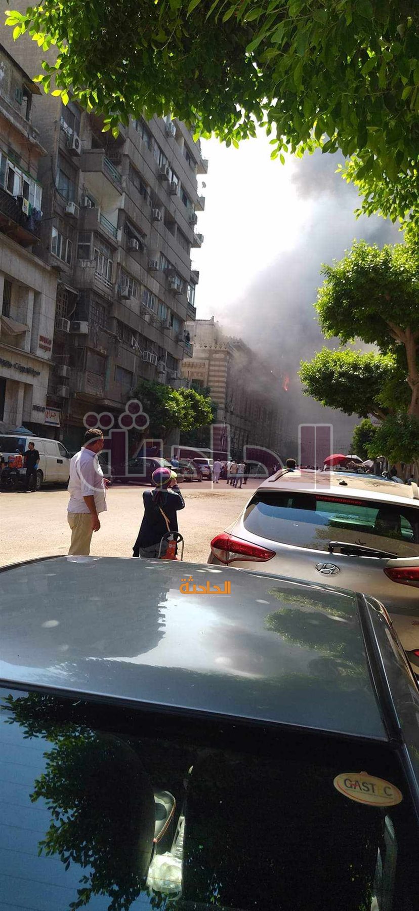 حريق وزارة الأوقاف