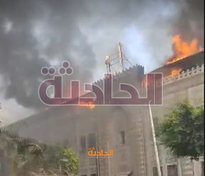 حريق وزارة الأوقاف