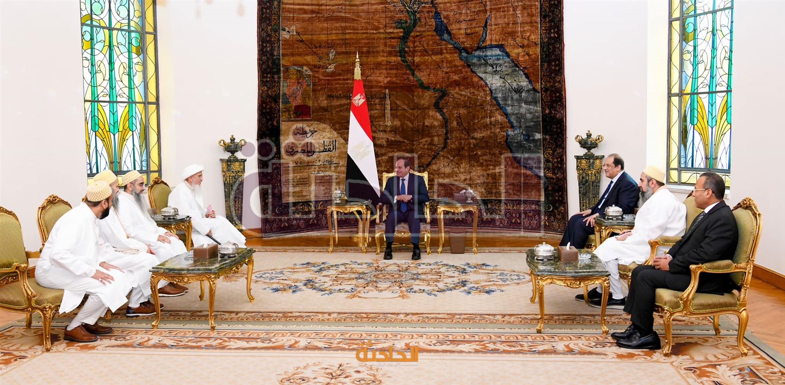 الرئيس السيسي يستقبل سلطان طائفة البهرة بالهند ويمنحه وشاح النيل تقديراً لجهوده