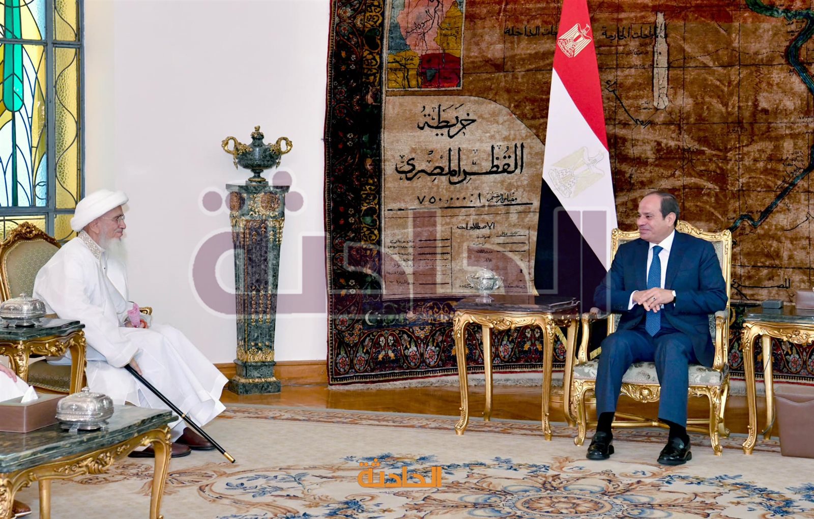 الرئيس السيسي يستقبل سلطان طائفة البهرة بالهند ويمنحه وشاح النيل تقديراً لجهوده