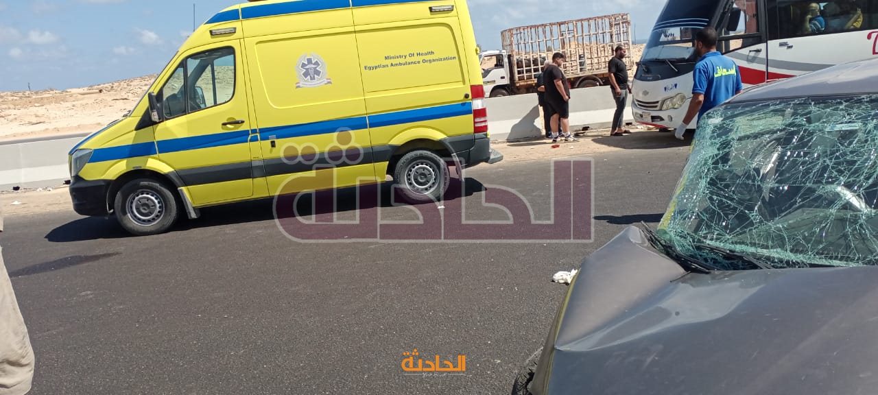 إصابة شخصين في حادث تصادم على طريق إسكندرية مطروح الساحلي