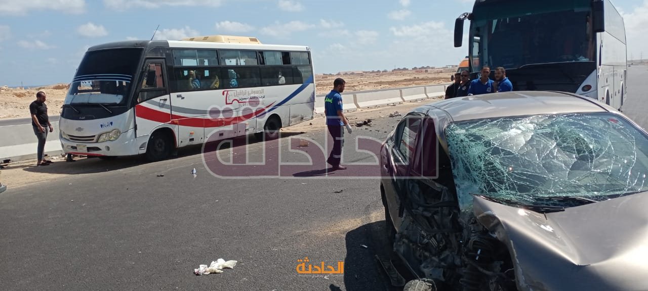 إصابة شخصين في حادث تصادم على طريق إسكندرية مطروح الساحلي