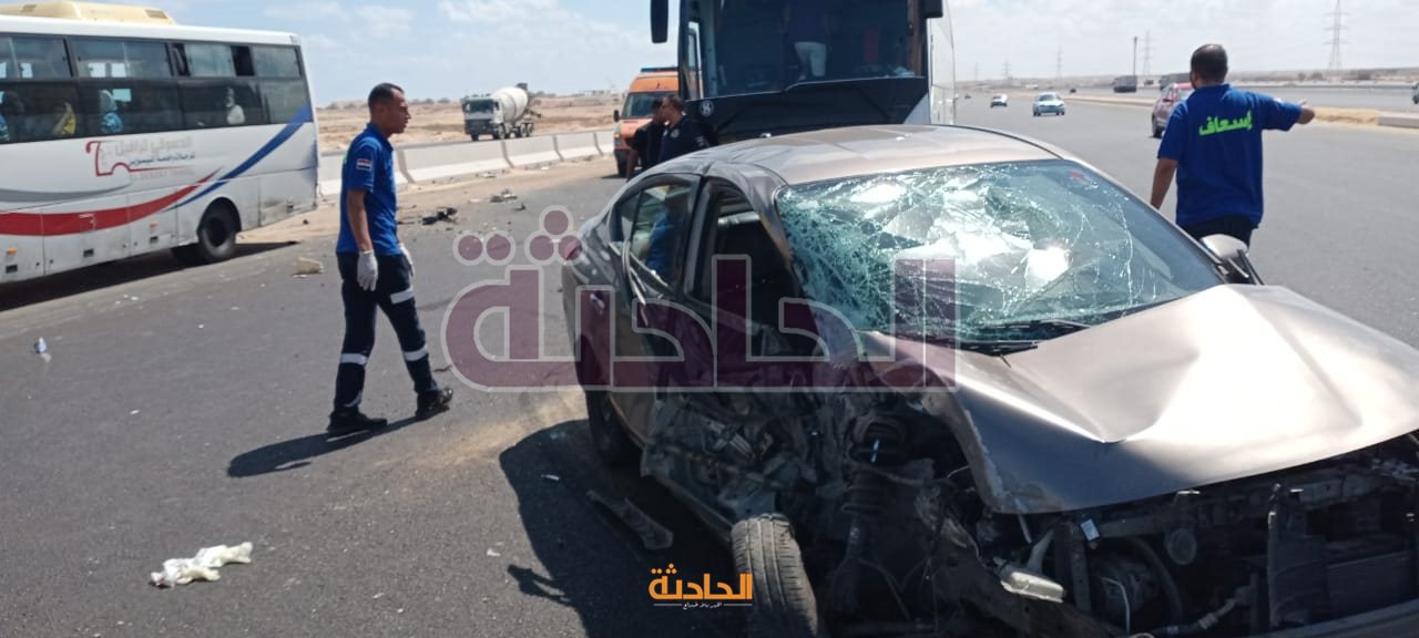 إصابة شخصين في حادث تصادم على طريق إسكندرية مطروح الساحلي