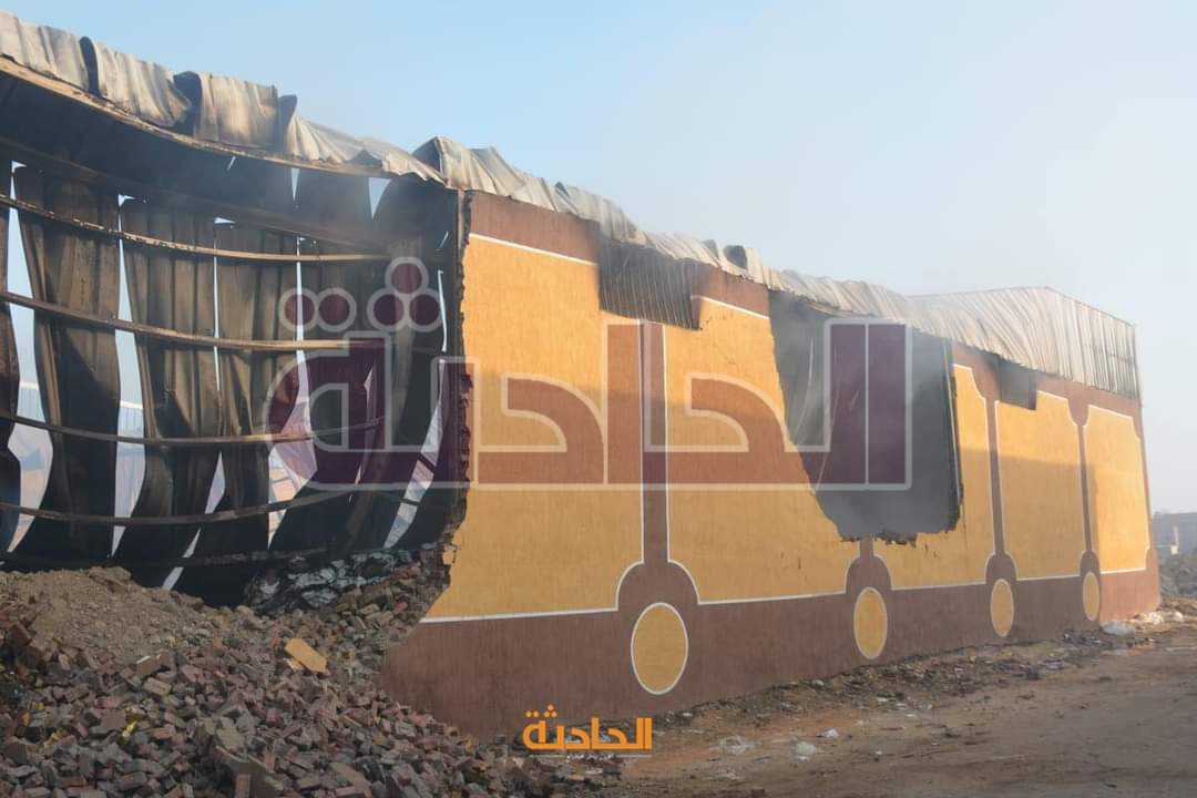 حريق يلتهم مخزن للمواد الغذائية بالخانكة