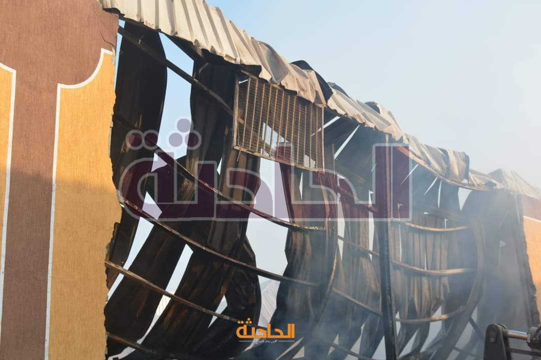 حريق يلتهم مخزن للمواد الغذائية بالخانكة