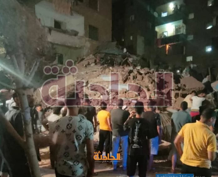 مصرع شخصين وإصابة 4 آخرين في انهيار عقار بحدائق القبة