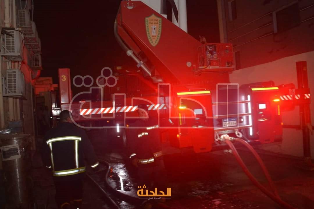حريق مصنع العبور