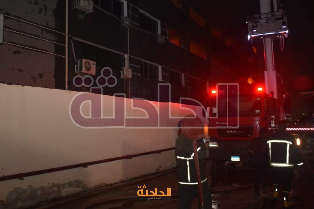 حريق مصنع العبور