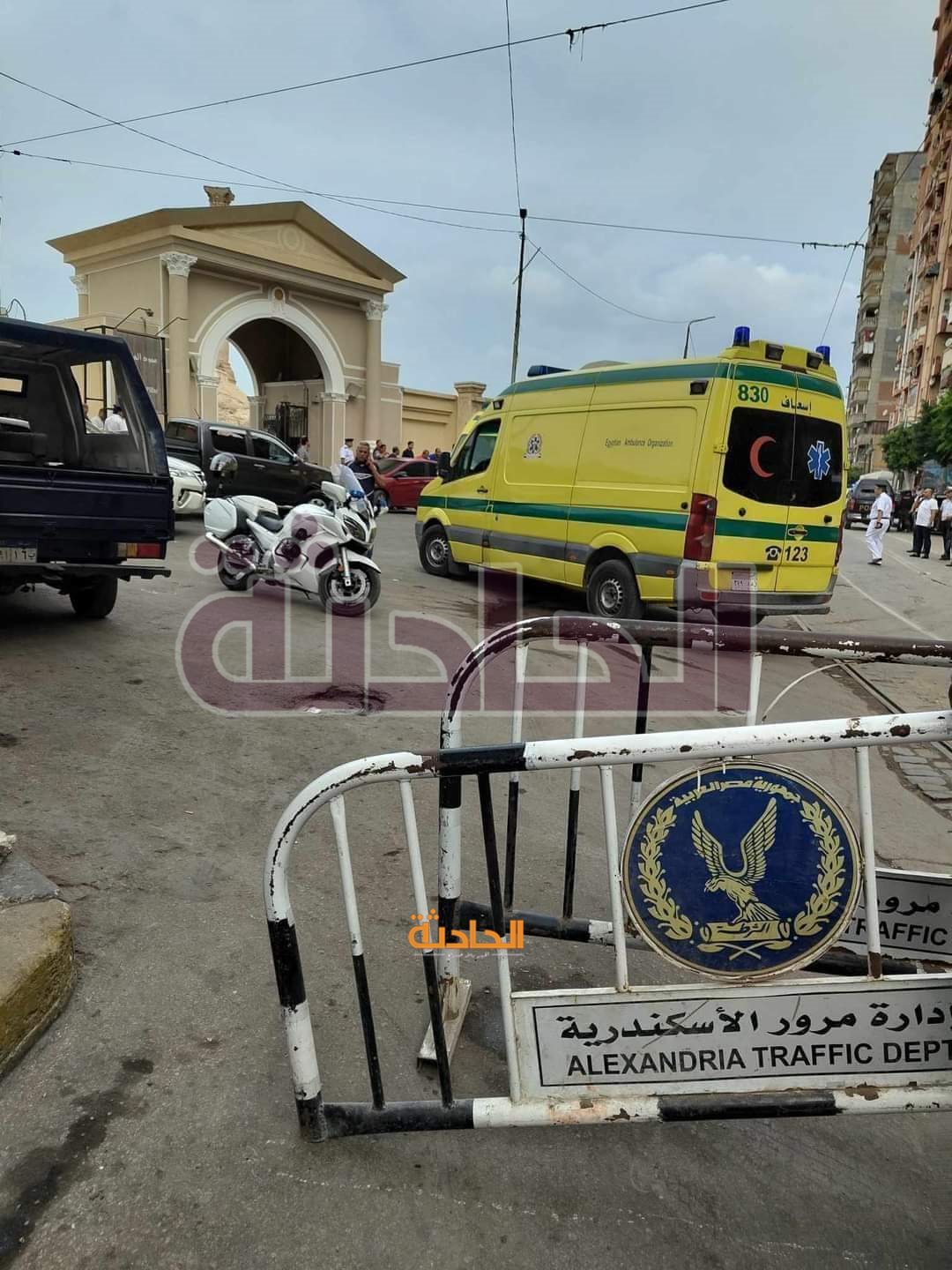 معاينة مسرح حادث اتوبيس سياحى