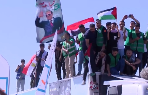 الامين العام للأمم المتحدة أمام معبر رفح