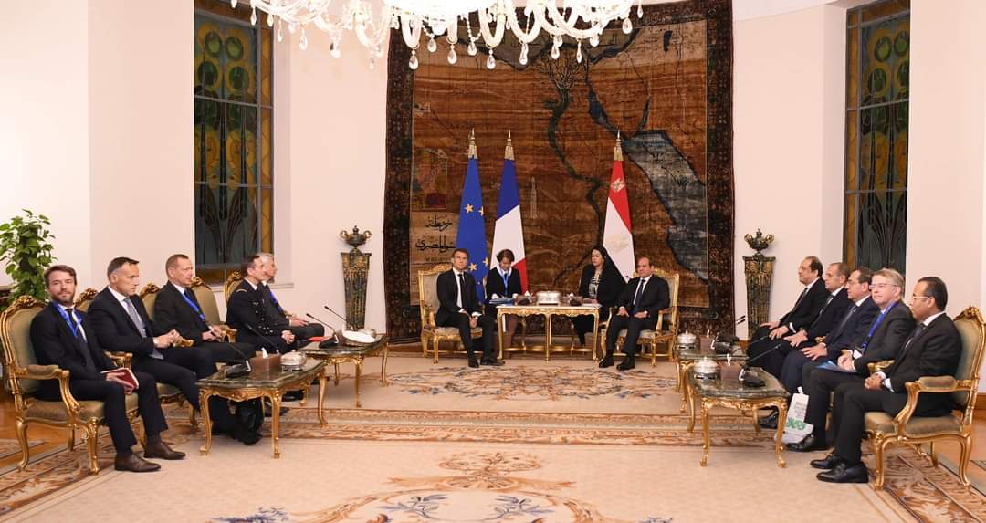 الرئيس السيسي خلال المؤتمر مع نظيره الفرنسي إيمانويل ماكرون