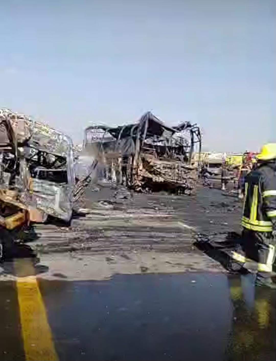 حادث تصادم عدد من السيارات بطريق الإسكندرية الصحراوي
