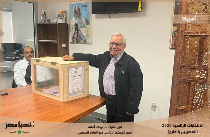 توافد الجالية المصرية في أمريكا على انتخابات الرئاسة 2023