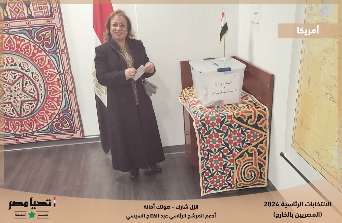 توافد الجالية المصرية في أمريكا على انتخابات الرئاسة 2023