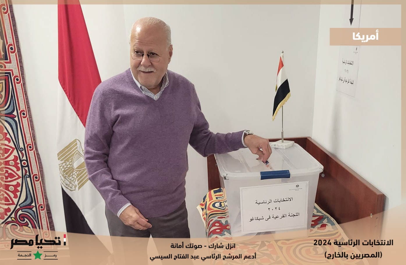 توافد الجالية المصرية في أمريكا على انتخابات الرئاسة 2023