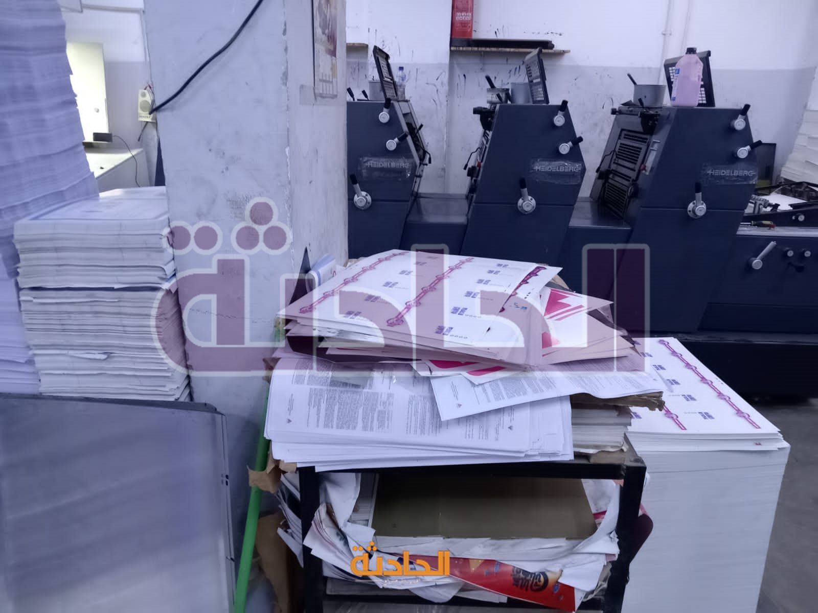ضبط 535 ألف مطبوع تجاري بدون تفويض بعين شمس