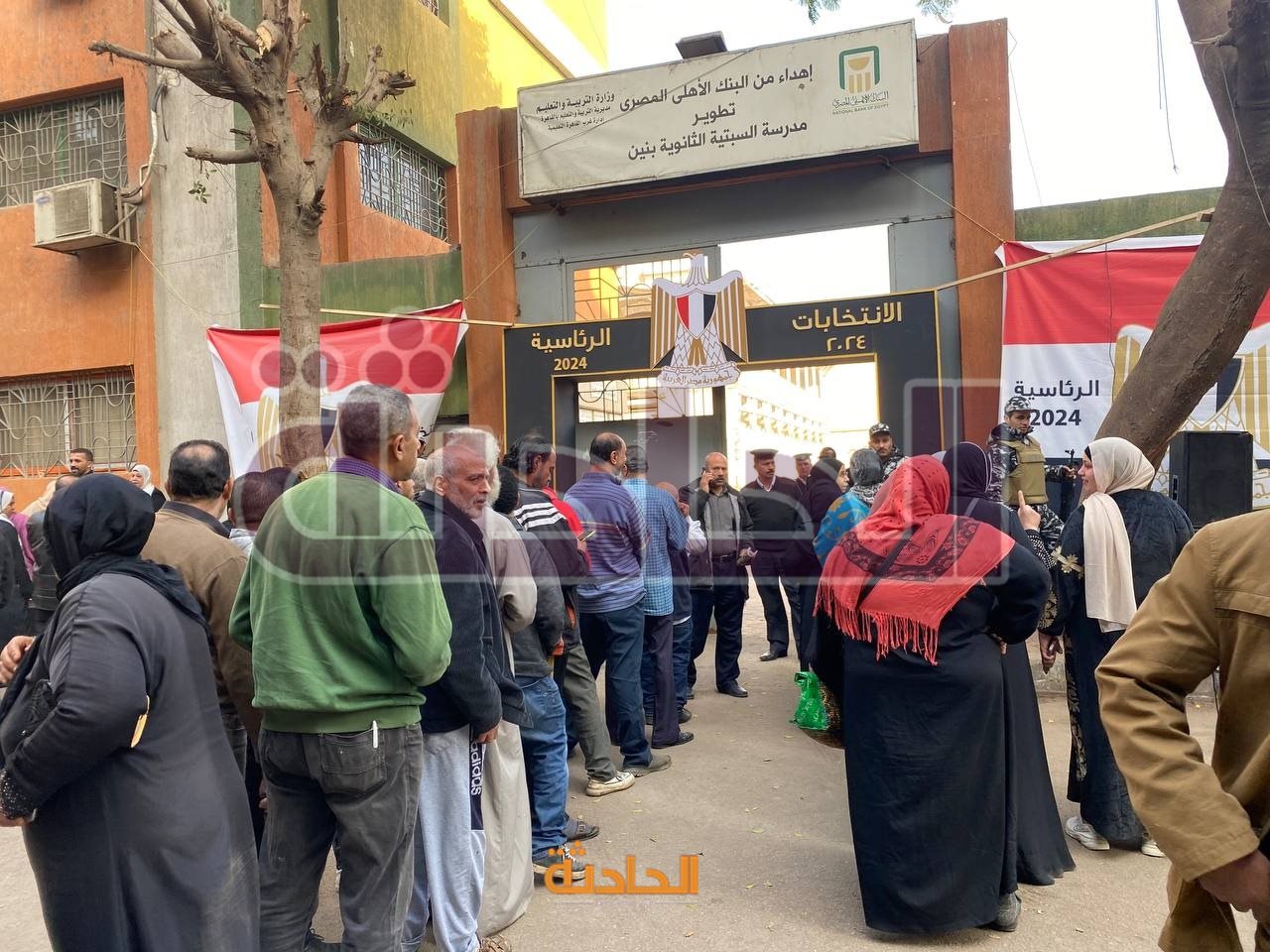 زحام المواطنين أمام لجان المعصرة والرحاب والبساتين للإدلاء بأصواتهم بانتخابات الرئاسة