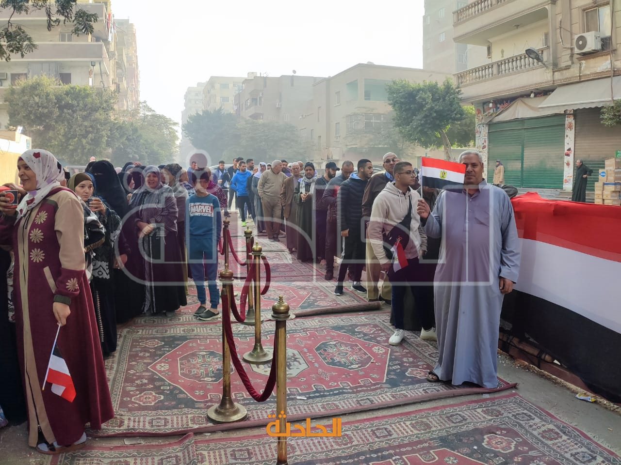 زحام المواطنين أمام لجان المعصرة والرحاب والبساتين للإدلاء بأصواتهم بانتخابات الرئاسة