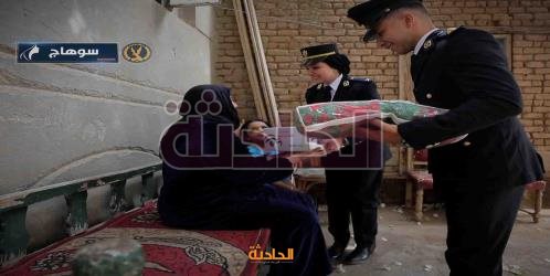 الداخلية توزع كراتين وبطاطين مساعدات على السيدات الأكثر احتياجًا