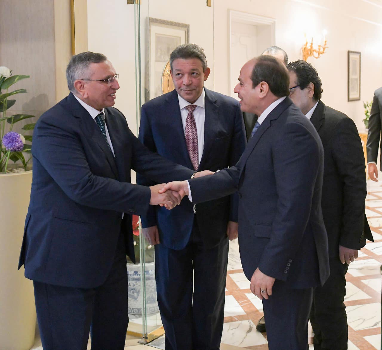 الرئيس السيسي ومرشحي الانتخابات الرئاسية