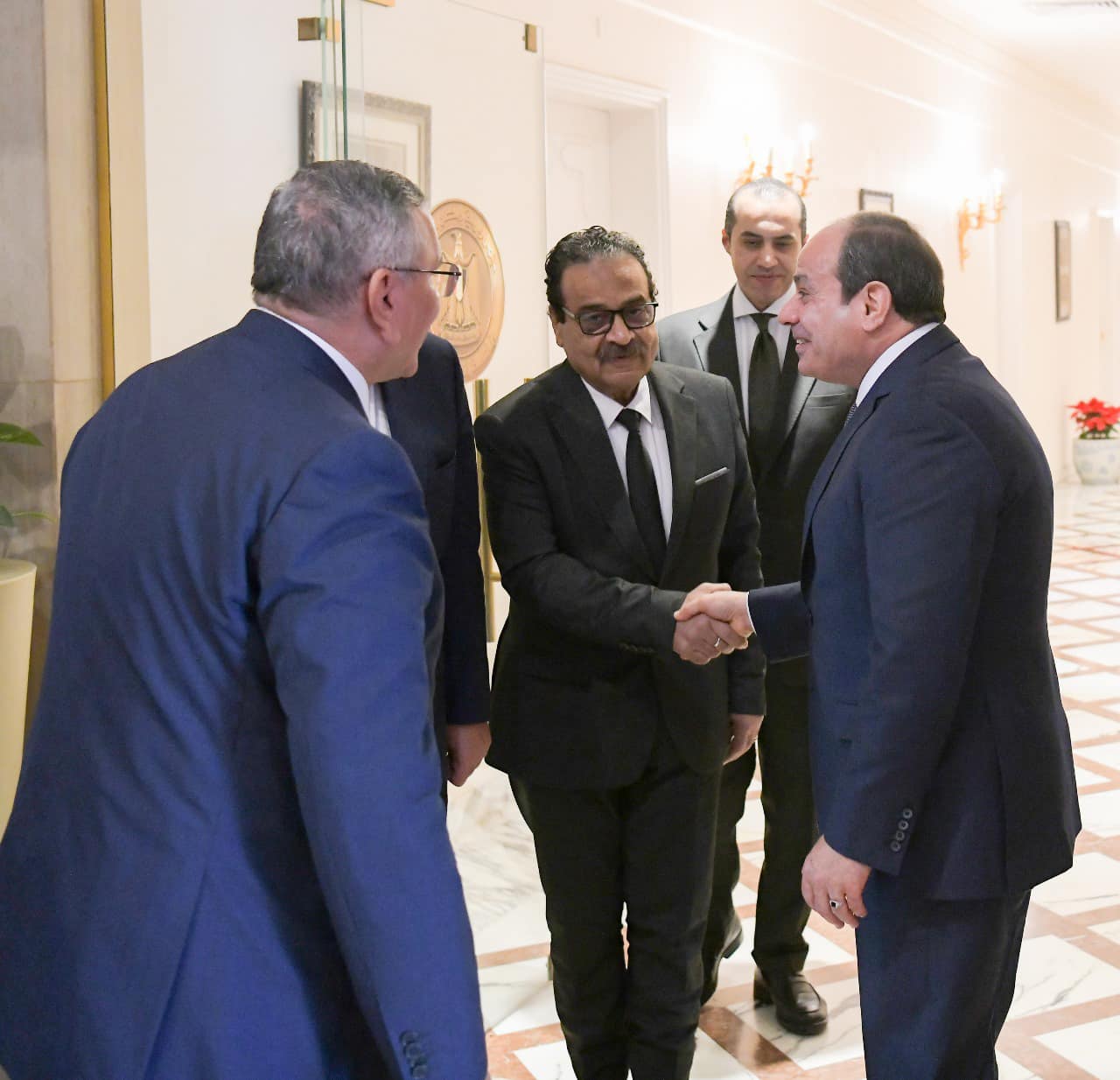 الرئيس السيسي ومرشحي الانتخابات الرئاسية