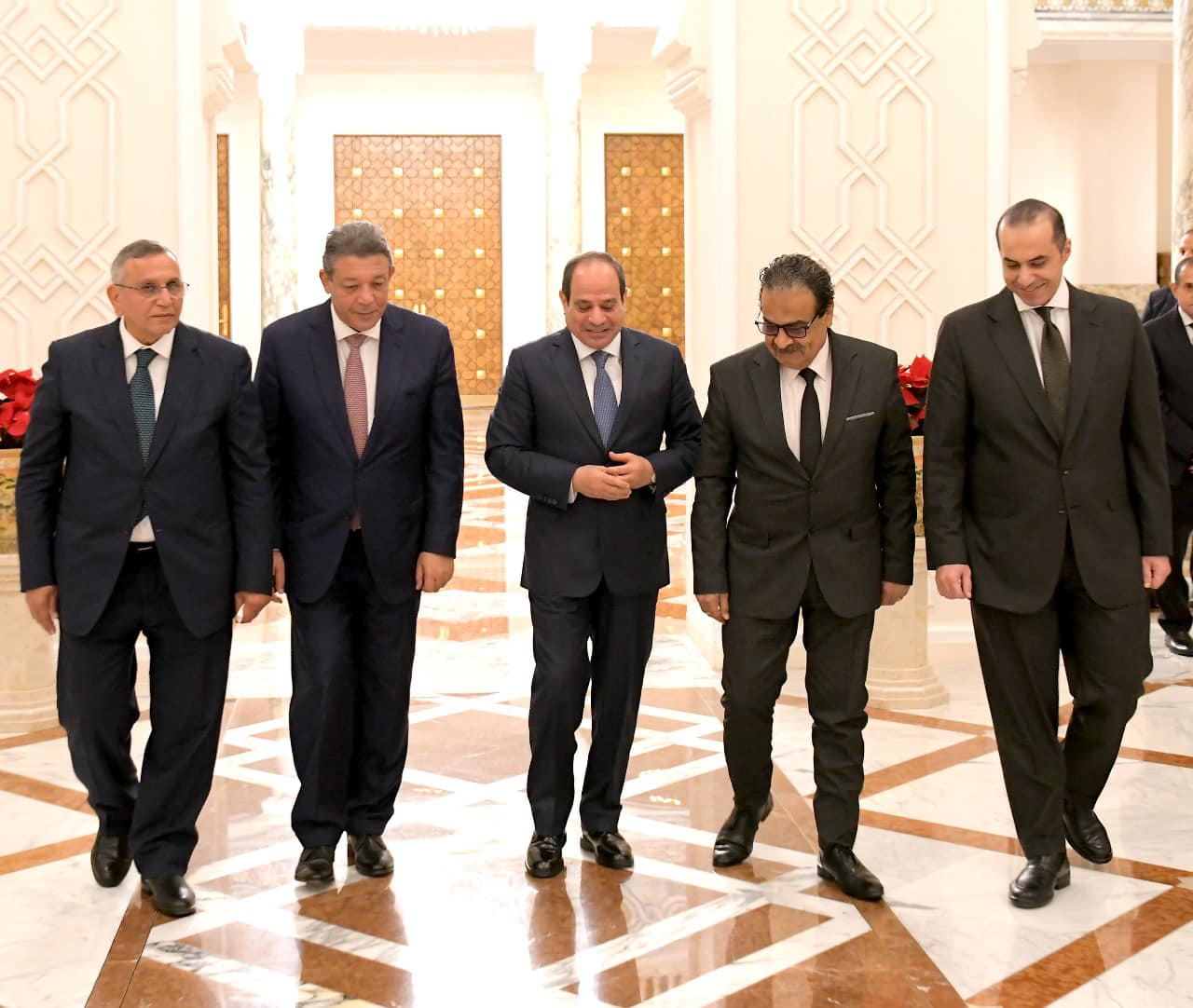الرئيس السيسي ومرشحي الانتخابات الرئاسية