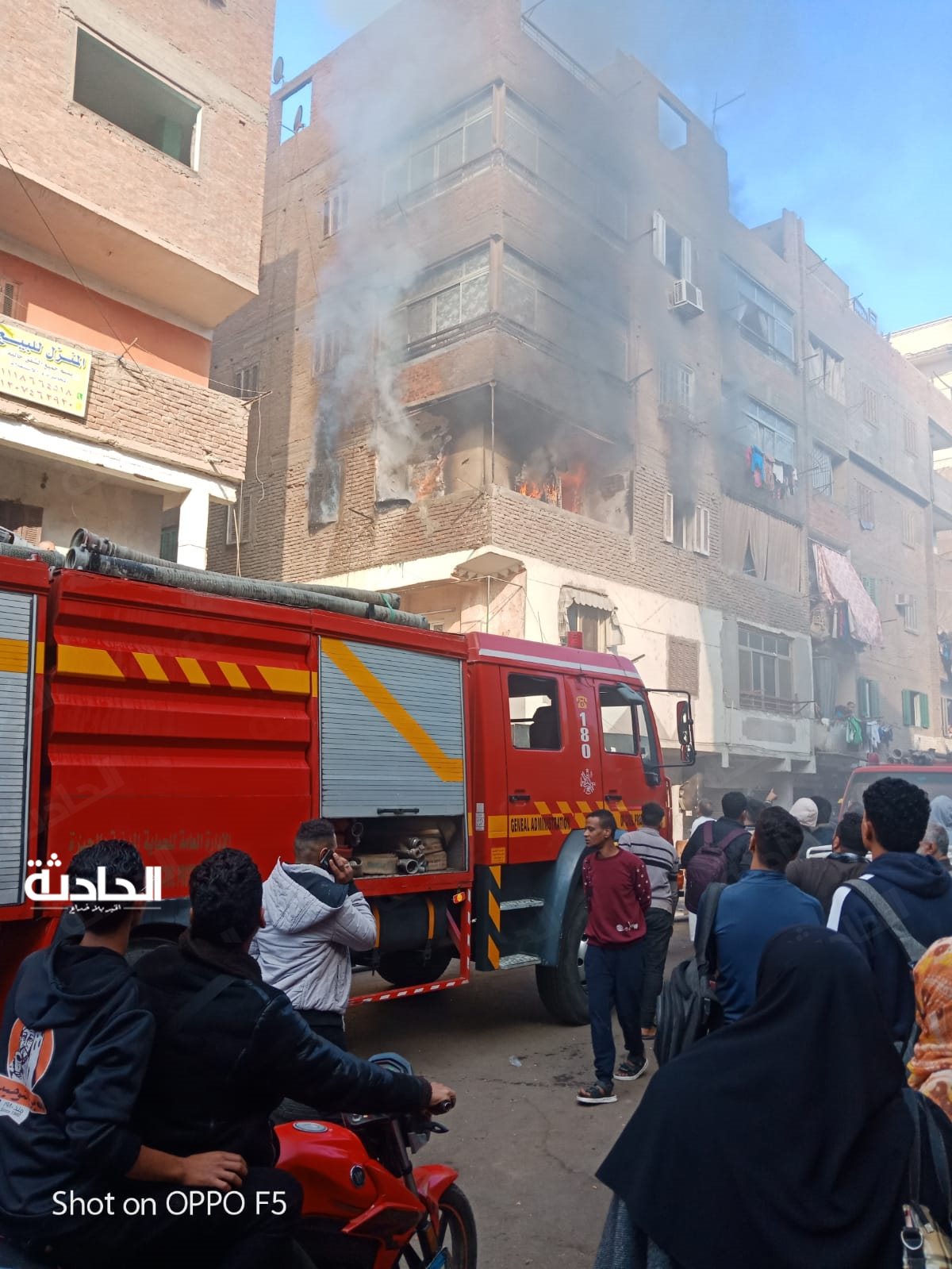 حريق شقة سكنية في إمبابة
