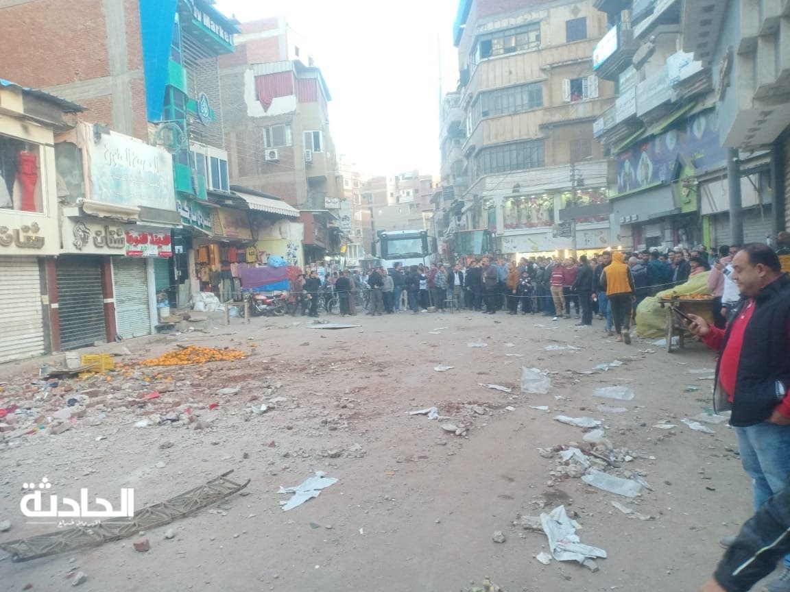 سقوط سور شرفة منزل بكفر الشيخ