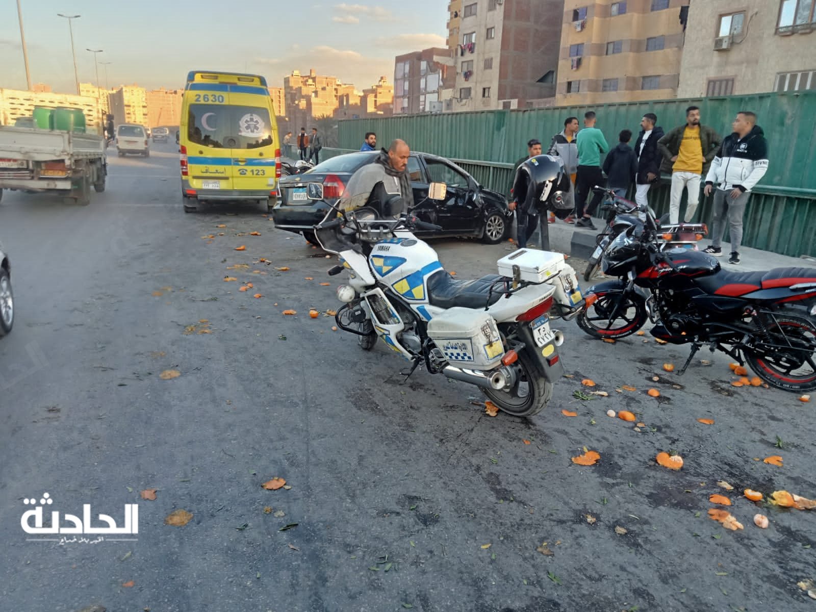 حادث تصادم مروع أعلى الطريق الدائري
